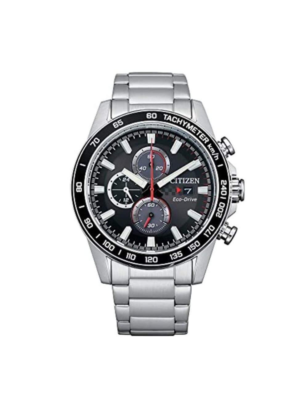 Men's Sport Casual Brycen Eco-Drive Chronograph Stainless Steel Watch